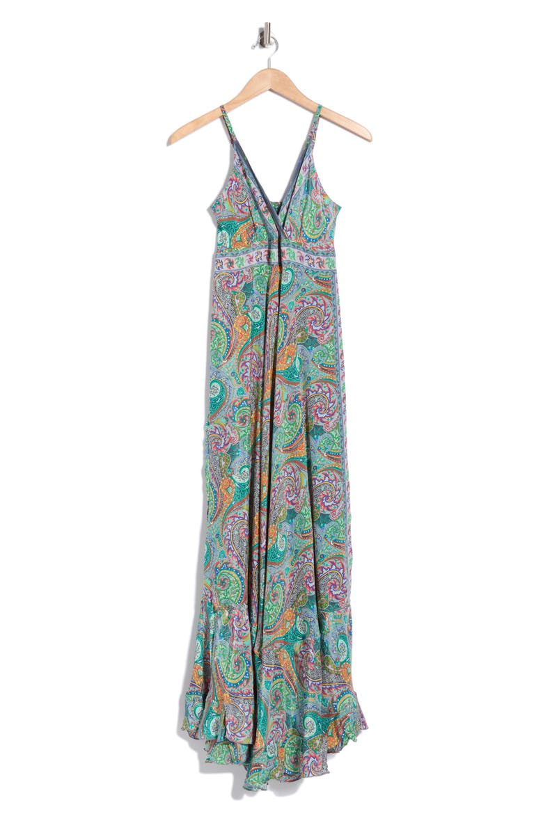Print Maxi Dress, Alternate, color, BRIGHT GREEN