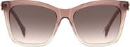Carolina Herrera Her 55mm Gradient Rectangular Sunglasses