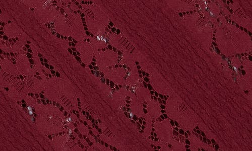 Elodie Long Sleeve Lace Top In Burgundy