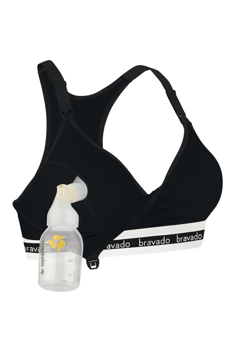 Original Organic Cotton Blend Pumping & Nursing Bra, Alternate, color, BLACK