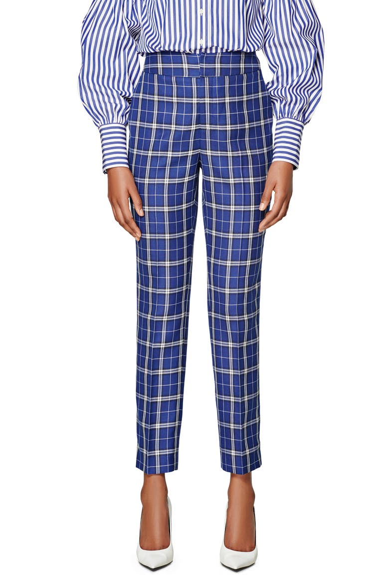 Lane Classic Trousers, Main, color, BLUE CHECK
