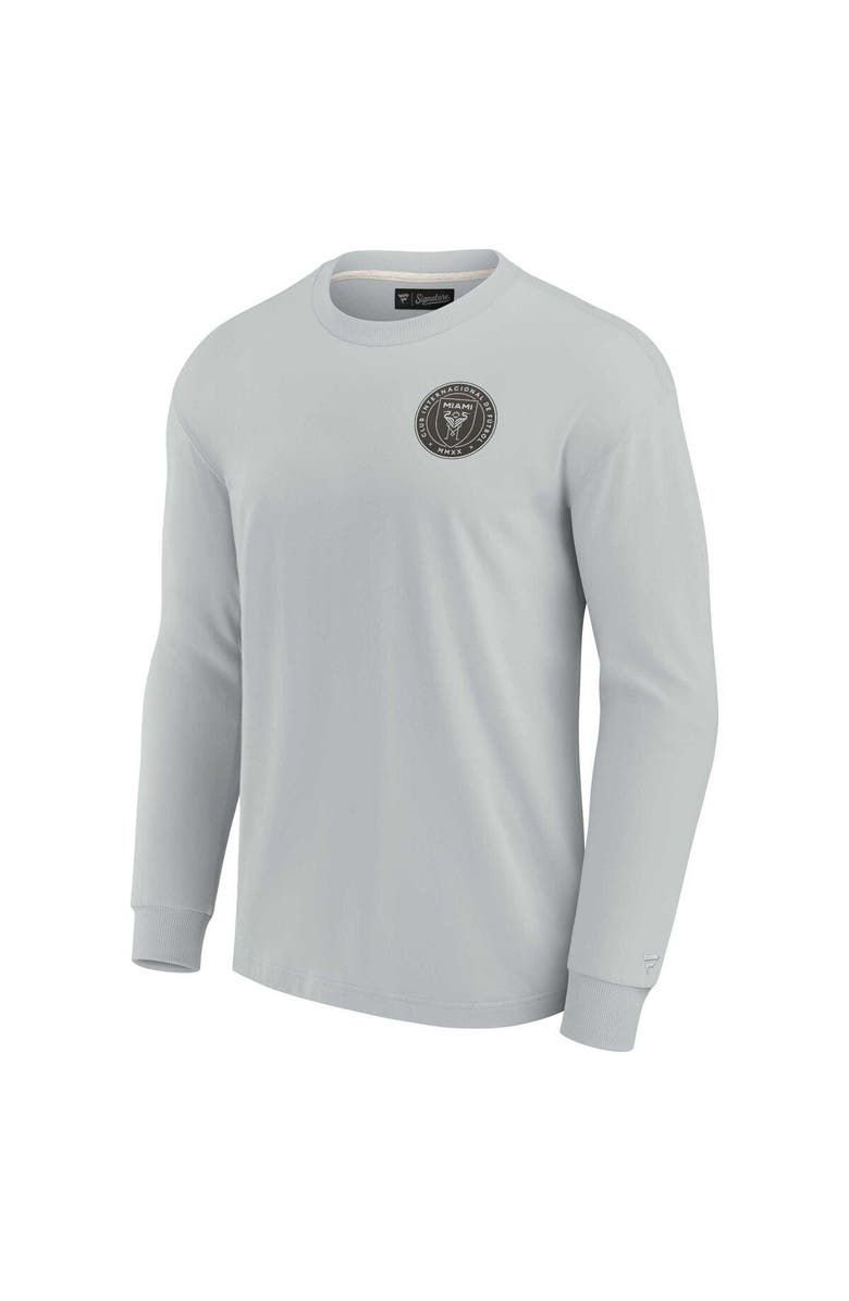 Fanatics Signature Unisex Fanatics Signature Gray Inter Miami CF Elements Super Soft Long Sleeve T-Shirt, Alternate, color, Gray