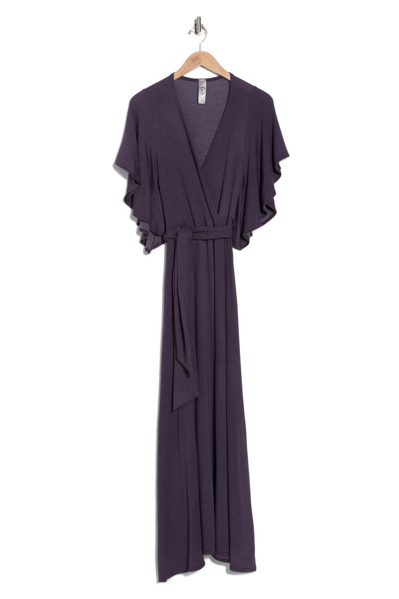 Wrap Maxi Dress, Alternate, color, DEJA BLUE