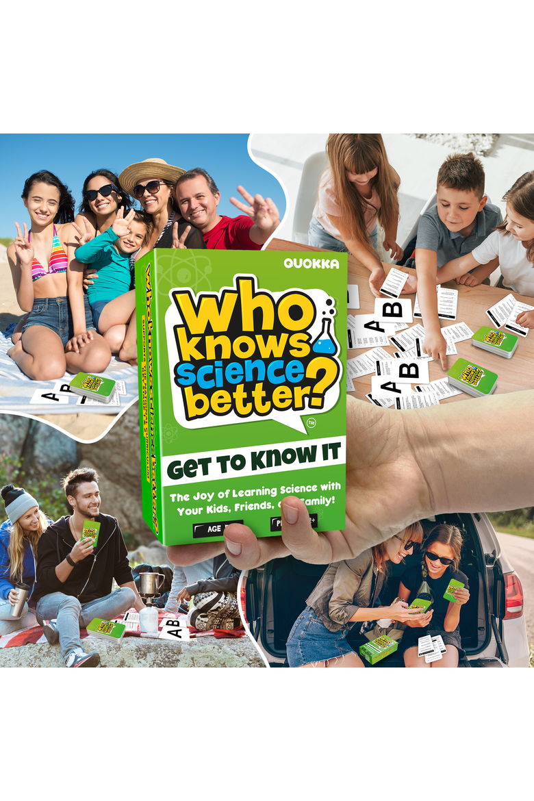 Who Knows Better? Trivia Card Games for Kids & Family, Alternate, color, Science