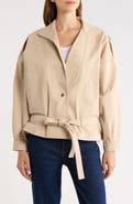 Re/Done Debbie Cotton Blend Tie Waist Jacket