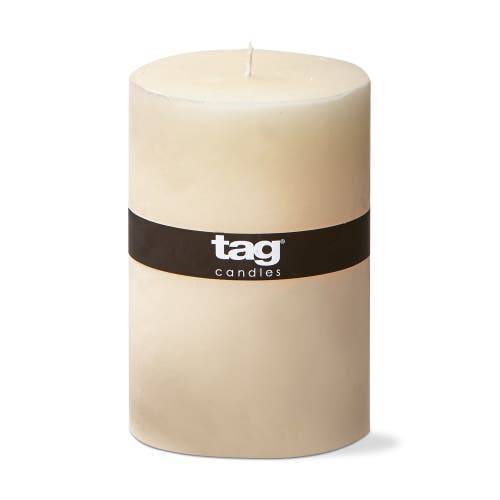 Tag Chapel Ivory Pillar Decorative Wax Candle Set Of 2 Unscented In Neutral