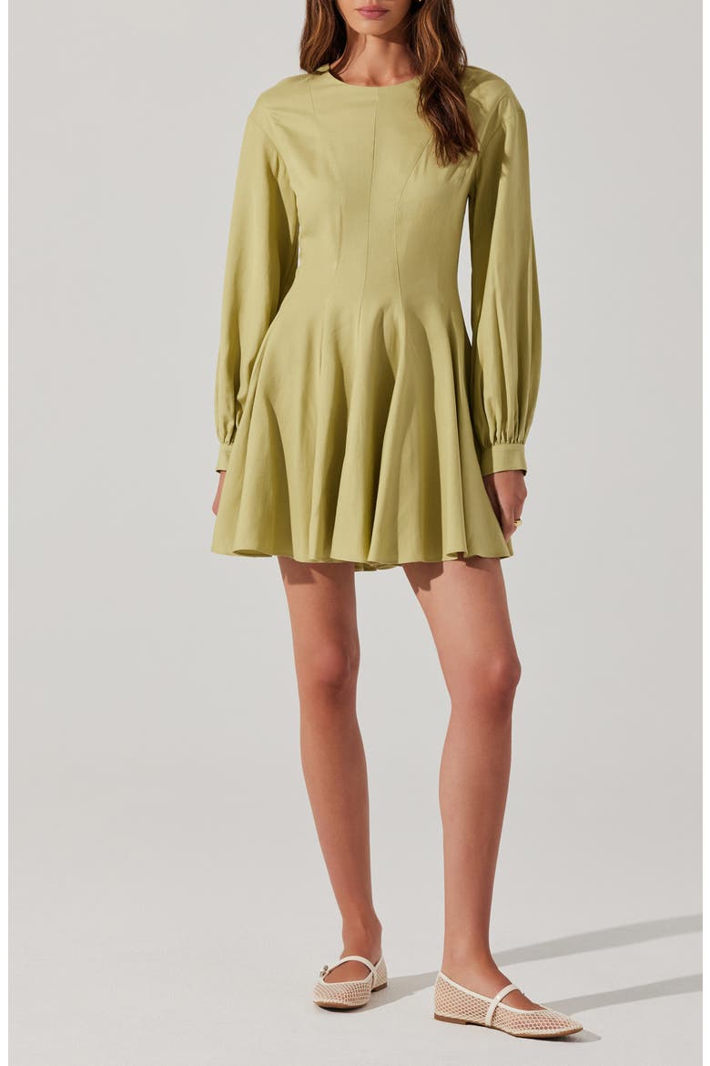 Elowyn Long Sleeve Mindress, Main, color, MATCHA