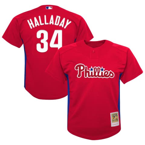 Preschool Mitchell & Ness Roy Halladay Red Philadelphia Phillies Cooperstown Collection Mesh Batting Practice Jersey
