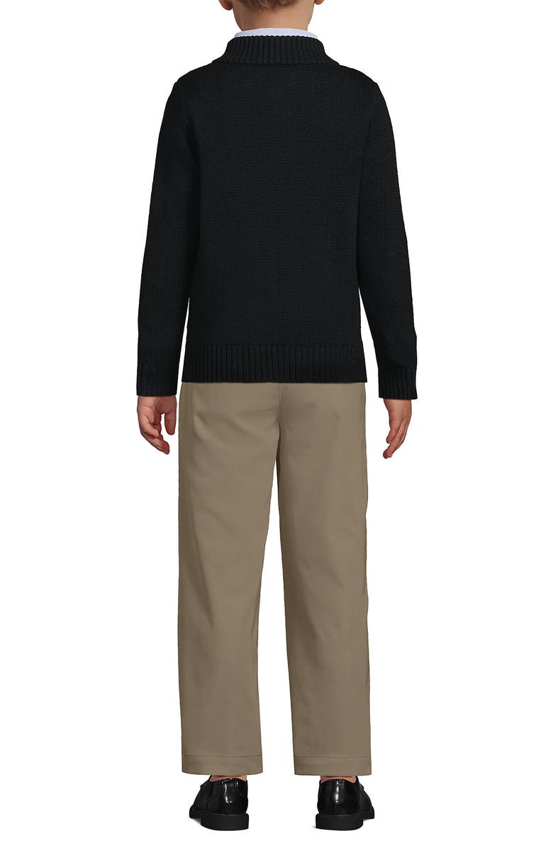 Lands' End School Uniform Kids Legacy Full Zip Cardigan, Alternate, color, 