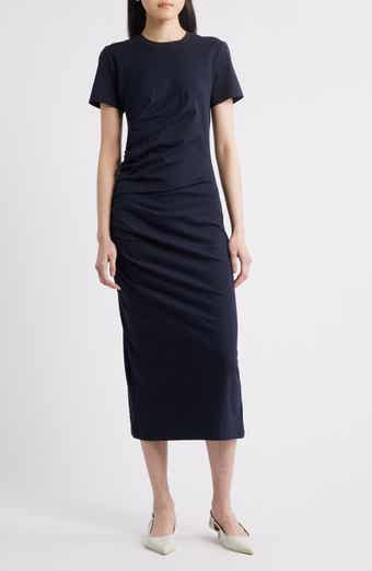 FRAME The Twist Organic Cotton Midi T-Shirt Dress