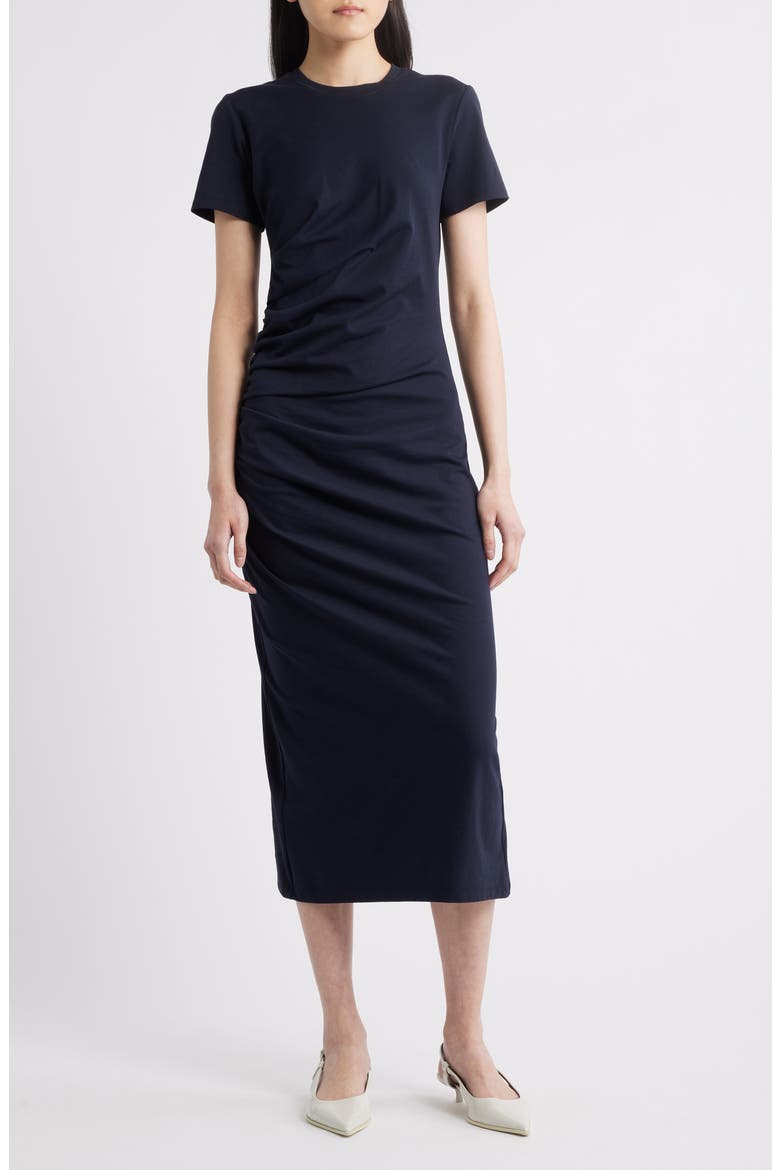 midi bodycon t shirt dress Odestra - Short-Sleeve Bodycon Midi T-Shirt Dress