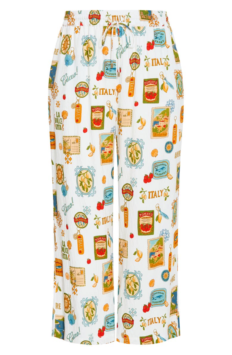 City Chic Amore Print Wide Leg Pants, Alternate, color, 