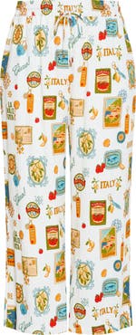 City Chic Amore Print Wide Leg Pants