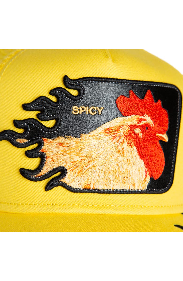 Goorin Bros. Spice Flames Patch Snapback Trucker Hat, Alternate, color, Beam