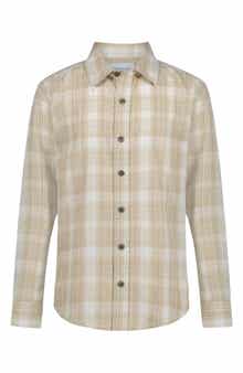 Kids' Plaid Long Sleeve Button Shirt