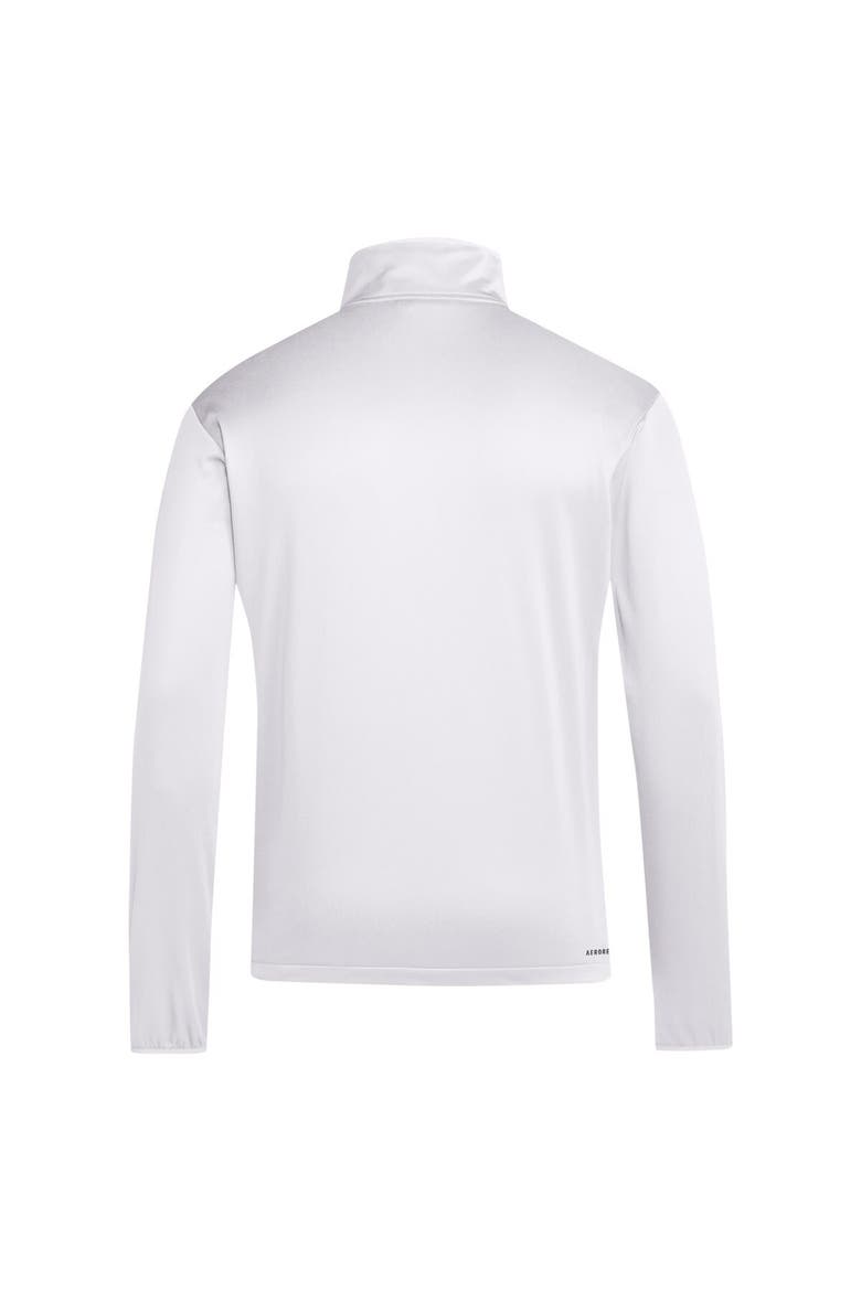 Men's adidas White Washington Huskies 2024 Coaches Sideline Quarter-Zip Top, Alternate, color, White