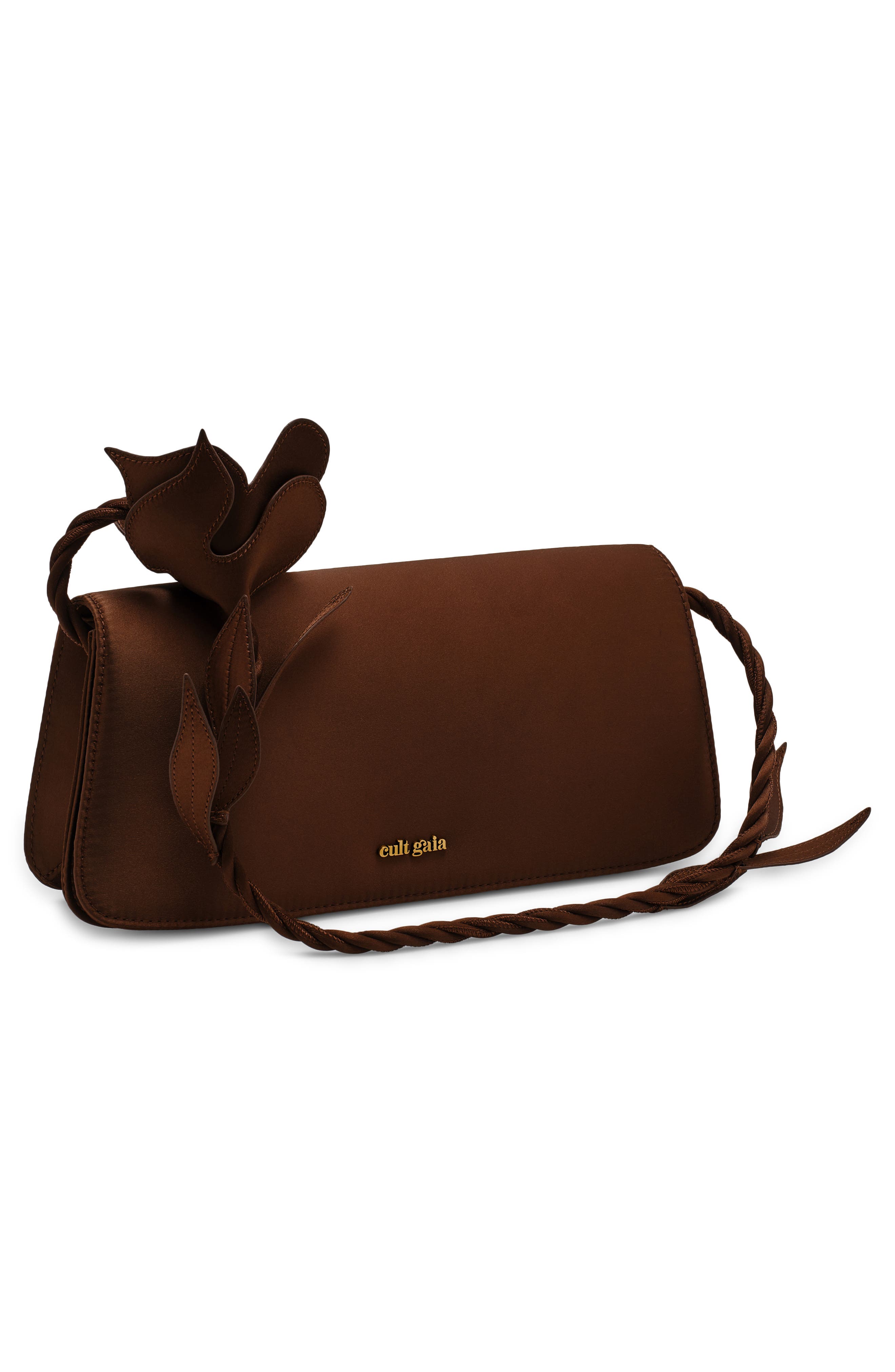 Cult Gaia Cosette Satin Shoulder Bag, Alternate, color, Luwak