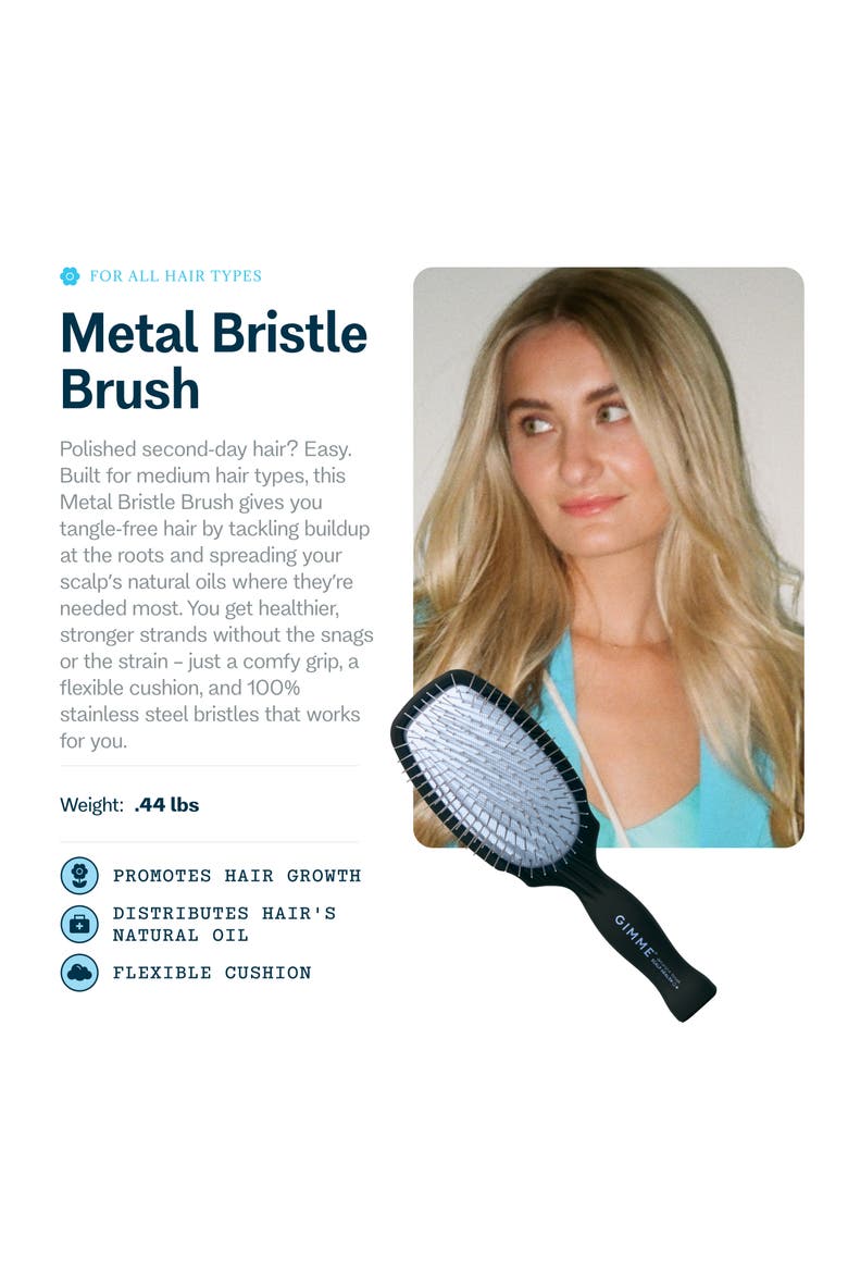 Metal Bristle Brush, Alternate, color, Black