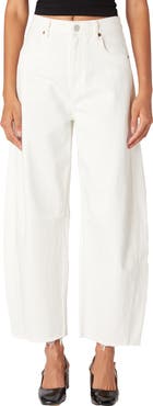 BLANKNYC The Barrel Raw Hem Ankle Jeans