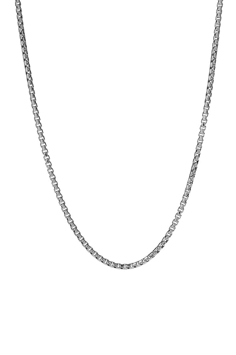 Box Chain Necklace, Main, color, SILVER