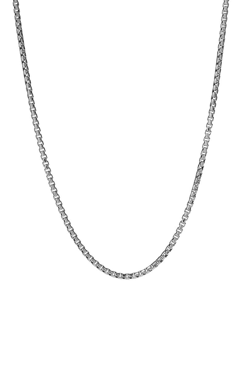 Degs & Sal Box Chain Necklace, Main, color, Silver