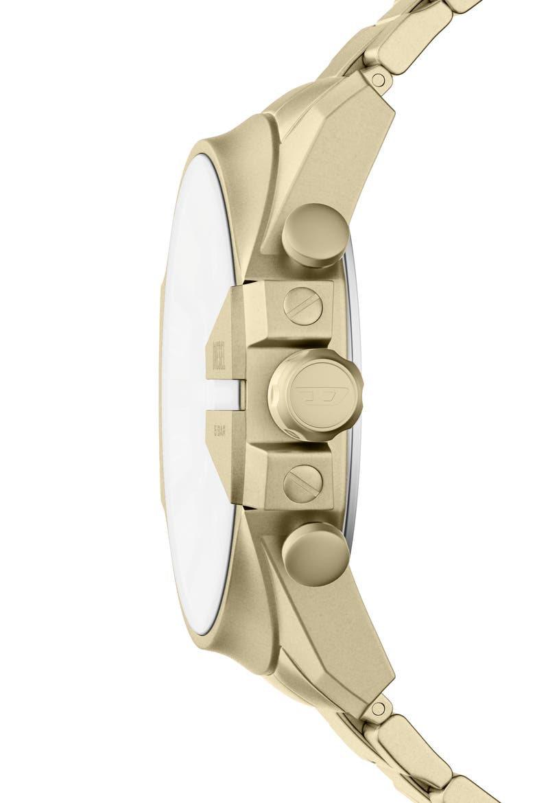 Mega Chief Gunmetal Chronograph Bracelet Watch, 48mm, Alternate, color, GOLD