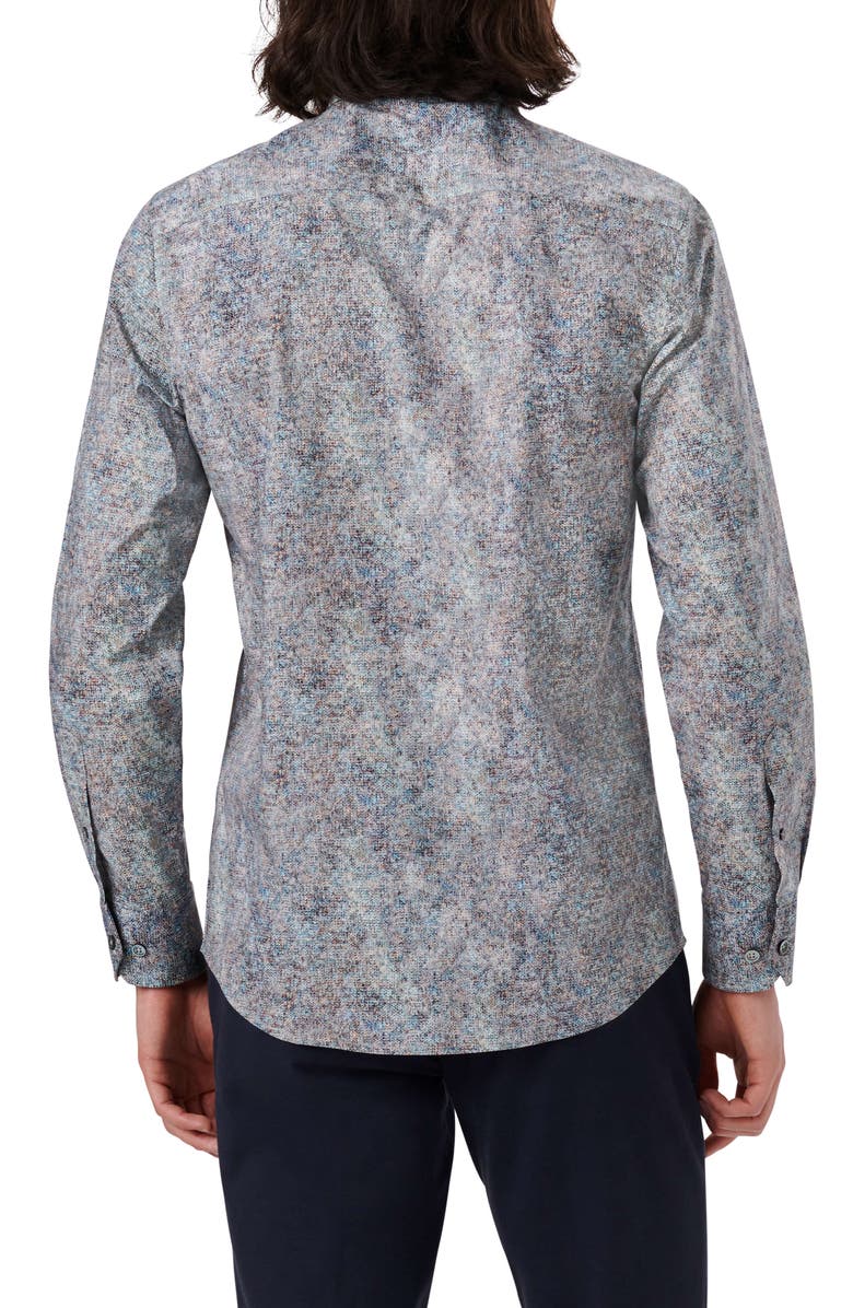 Bugatchi Julian Shaped Fit Stretch Button-Up Shirt, Alternate, color,