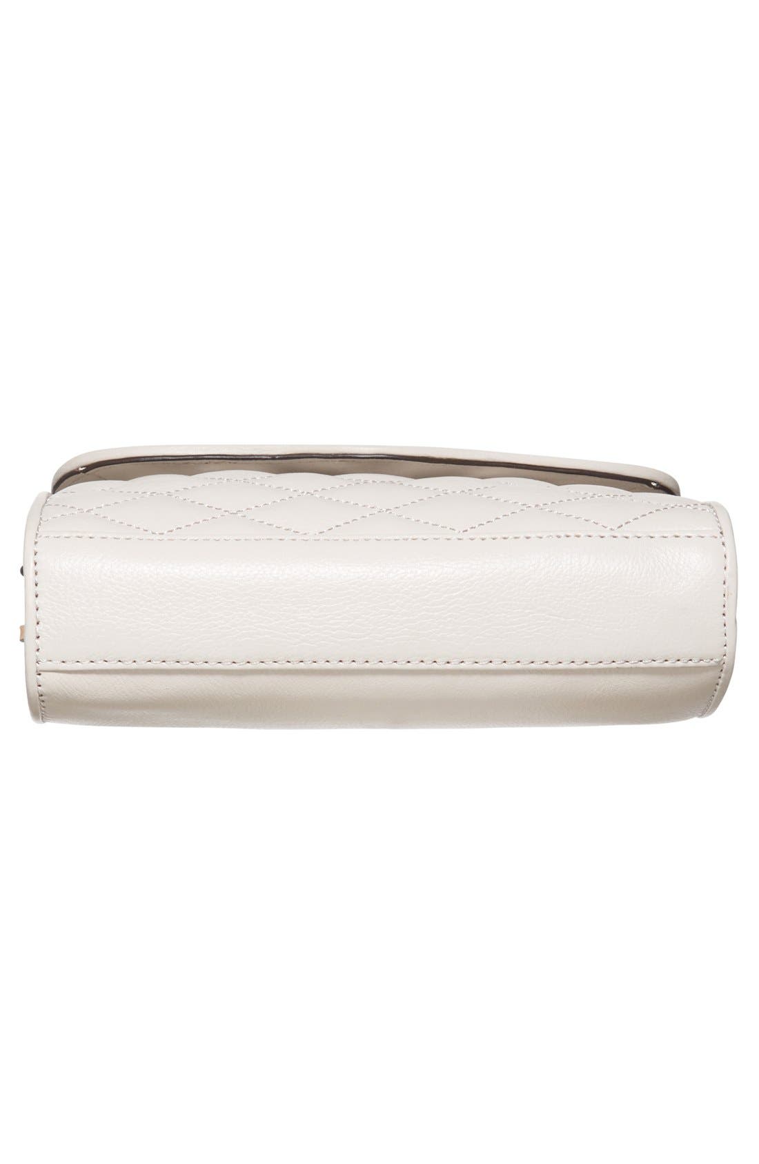 'Quilted Mini Affair' Convertible Crossbody Bag, Alternate, color, PUTTY/ BLACK