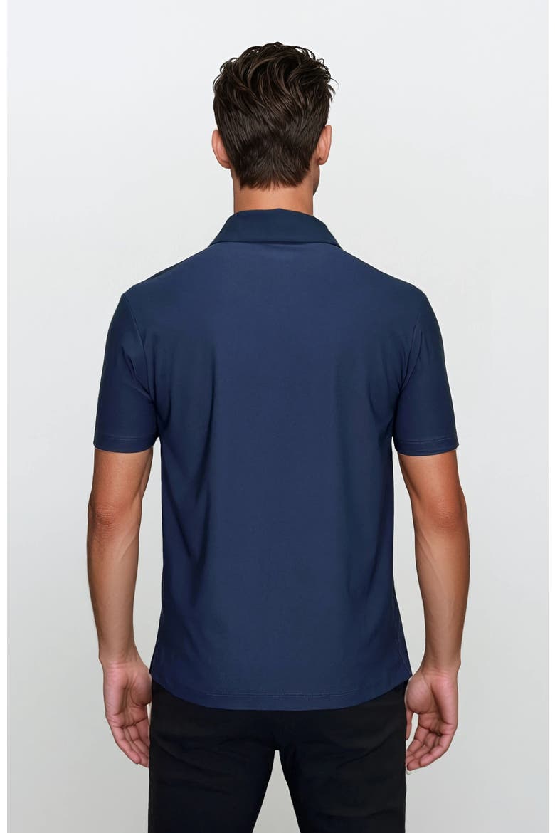 Wrinkle Resistant 3 Button Polo Shirt, Alternate, color, Navy