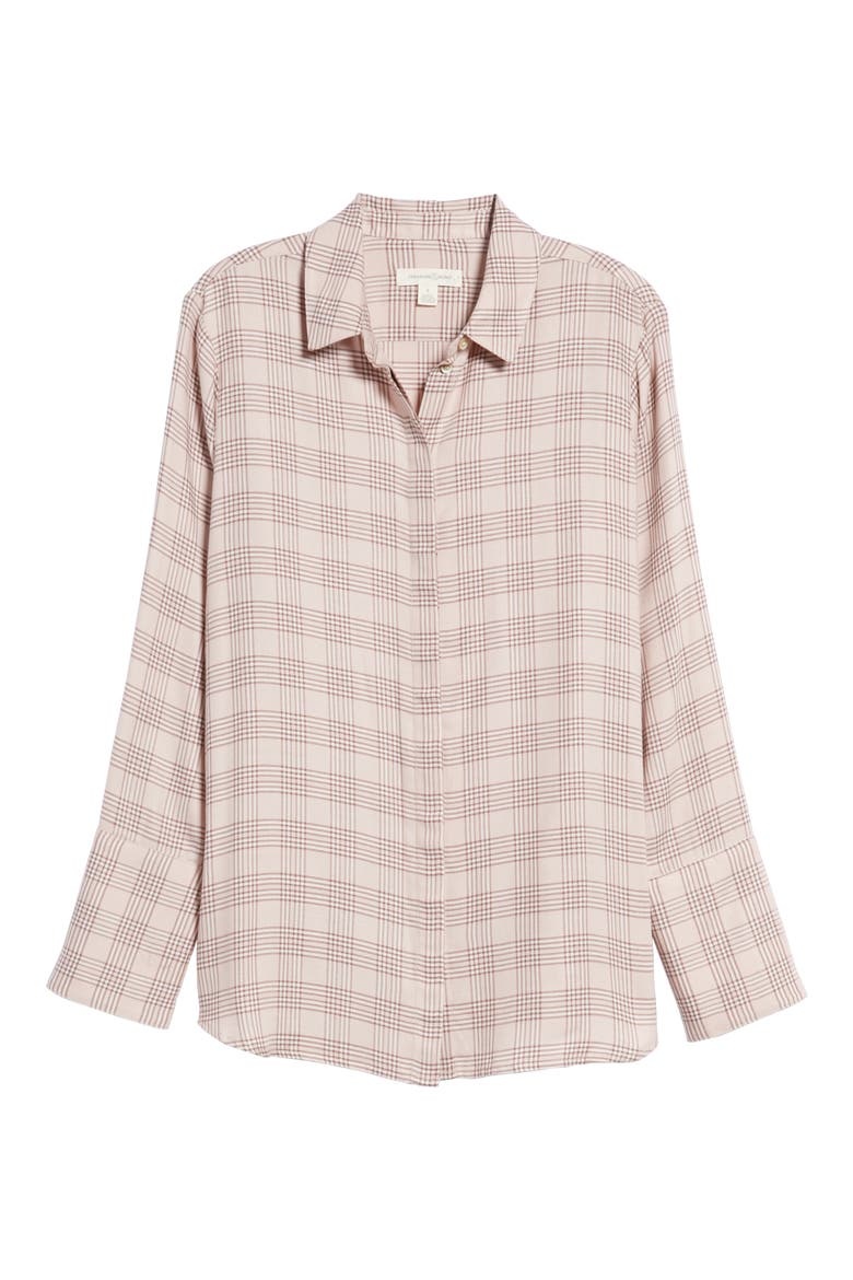Glen Plaid Shirt, Alternate, color, PINK HUSH CHECK