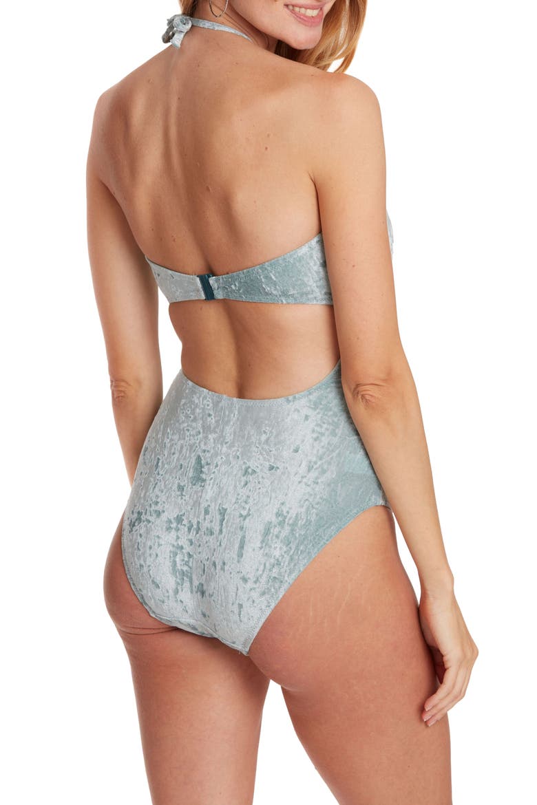 Mykonos Maternity swimsuit, Alternate, color, SILVER GREEN