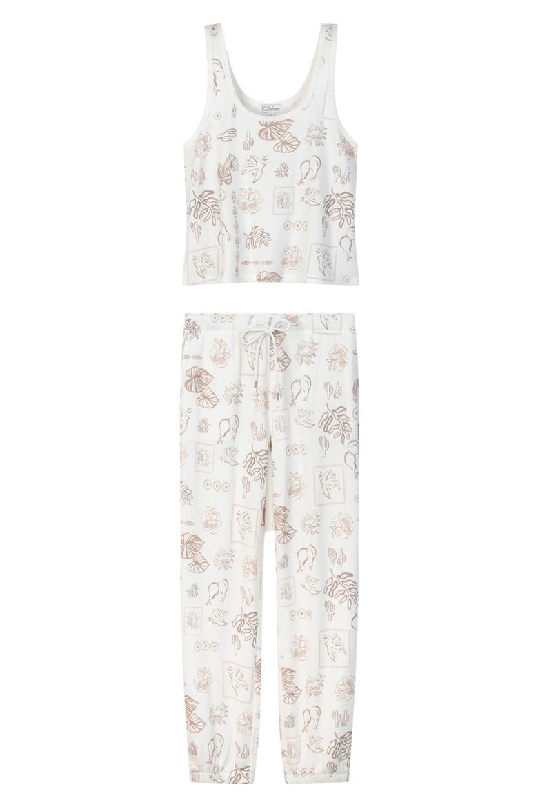 Palms Away Pajamas, Alternate, color, IVORY