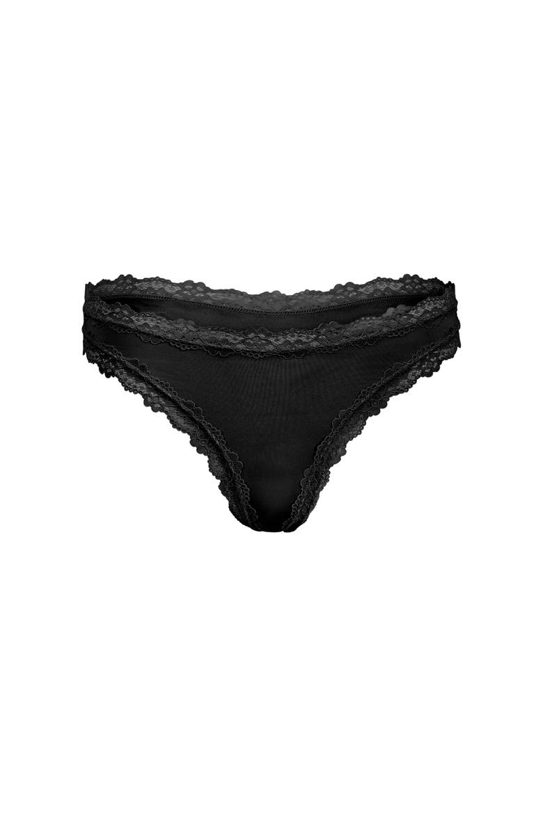 Amara Thong Panties, Alternate, color, Black