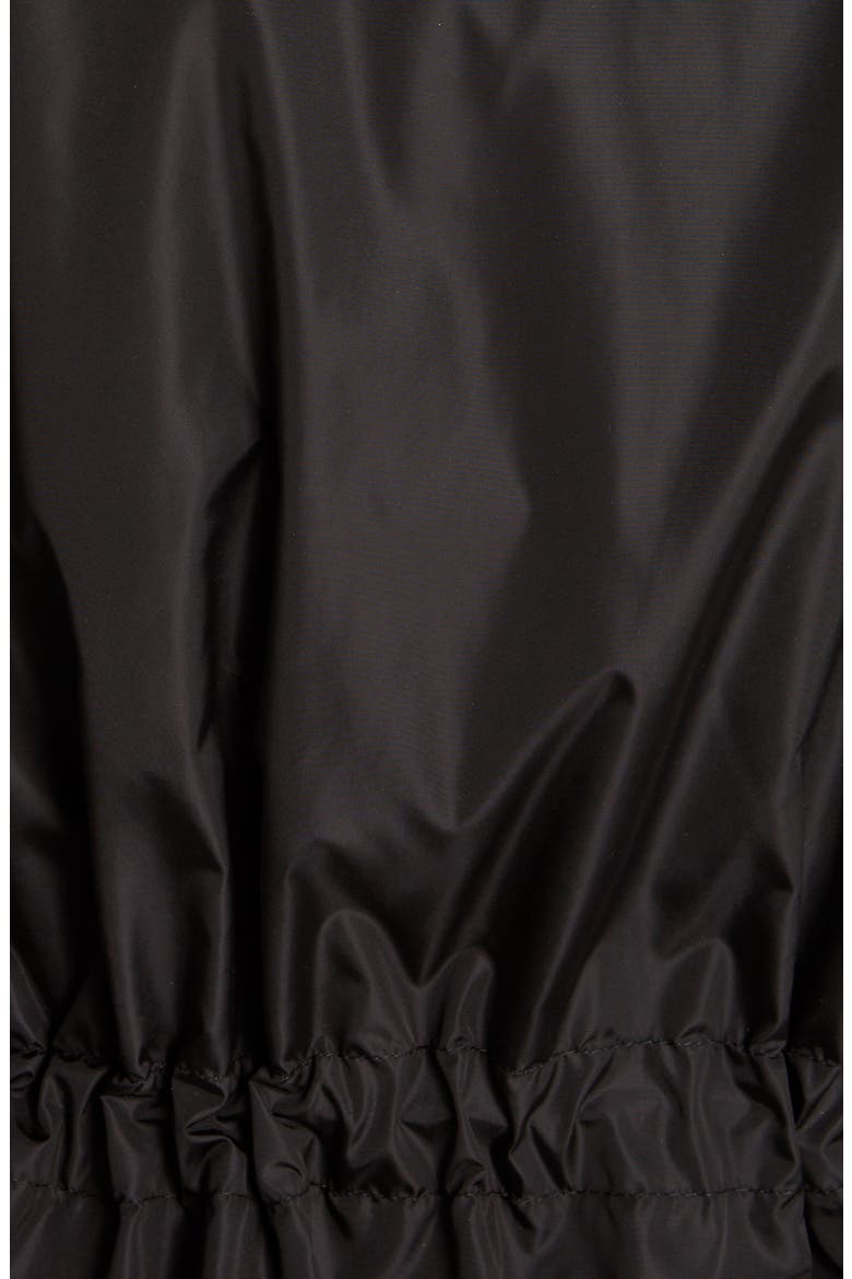 Loty Cinch Waist Rain Jacket, Alternate, color, BLACK
