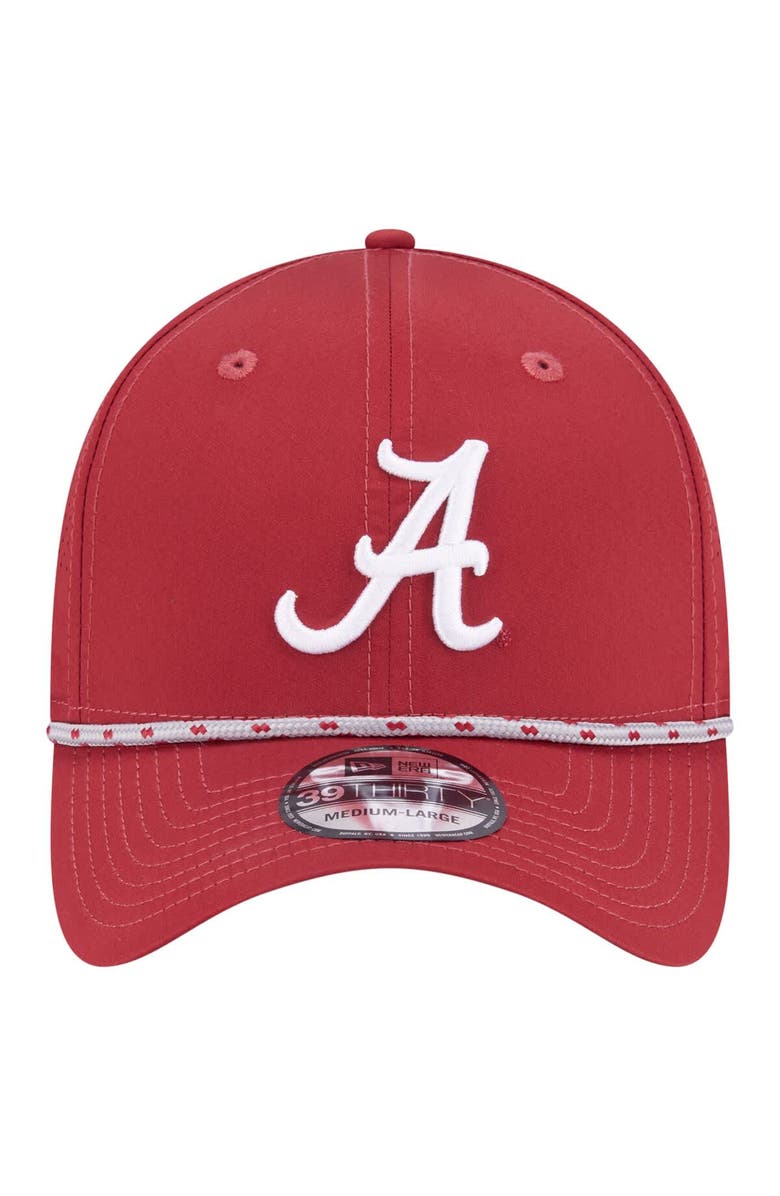 New Era Men's New Era Crimson Alabama Crimson Tide Rope 39THIRTY Flex Hat, Alternate, color, Crimson