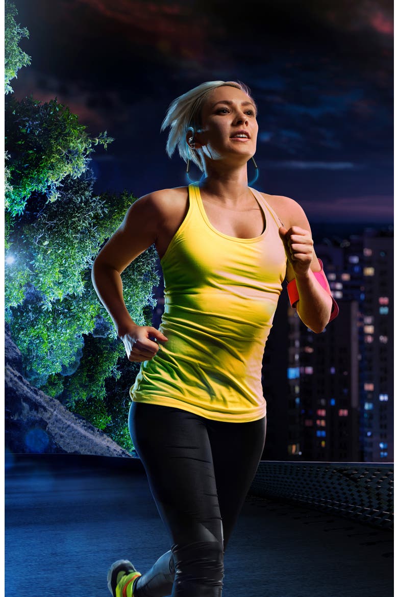 Glow Run Bluetooth® Sport Earbuds, Alternate, color, WHITE