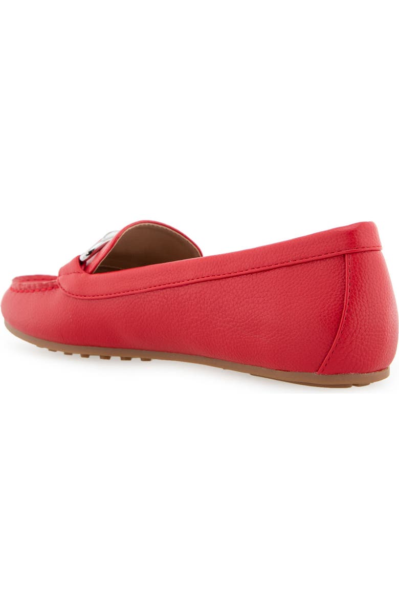 Aerosoles Denver Buckle Loafer, Alternate, color, Racing Red Pu Leather