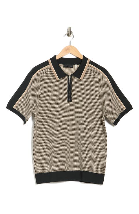 Geometric Jacquard Polo Shirt