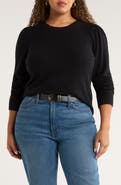 Caslon® Pointelle Detail Crewneck Sweater