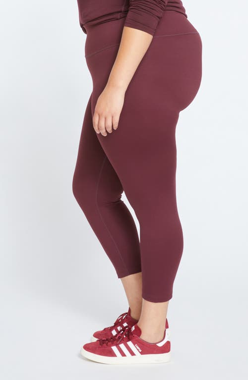 Universal Standard Next To Naked Crop Leggings In Black Cherry