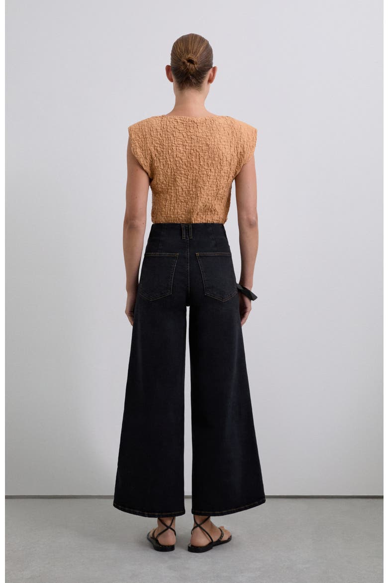 Culotte Denim, Alternate, color, Black