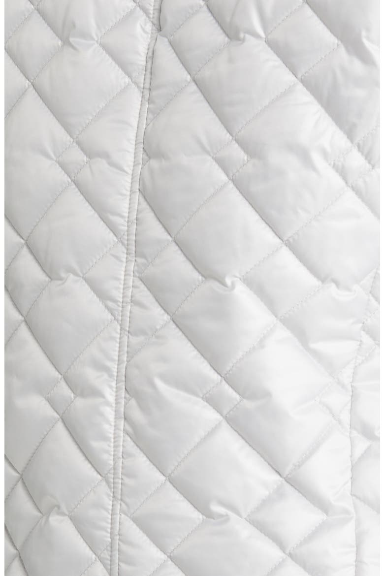 Hooded Water Repellent Quilted Puffer Jacket, Alternate, color, SILVER