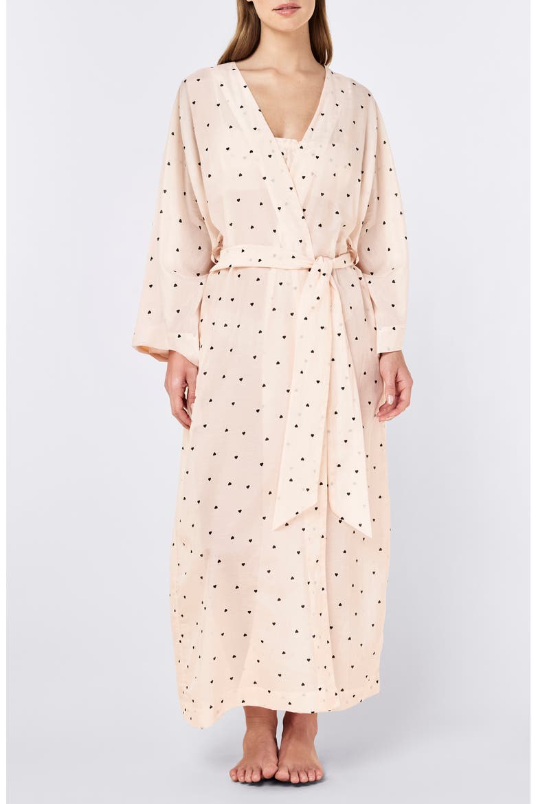 Hearts Maxi Robe, Main, color, ROSEWATER