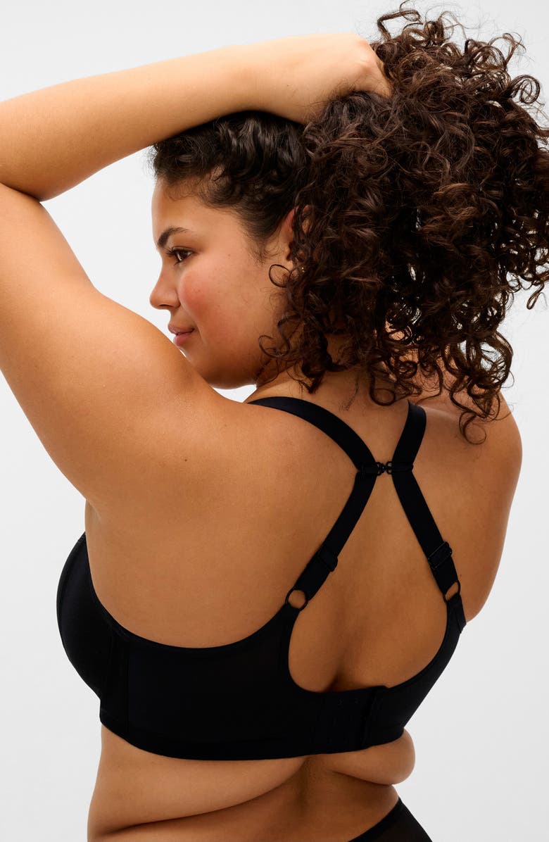 Elomi Matilda Full Figure Underwire Plunge Bra, Alternate, color, Black