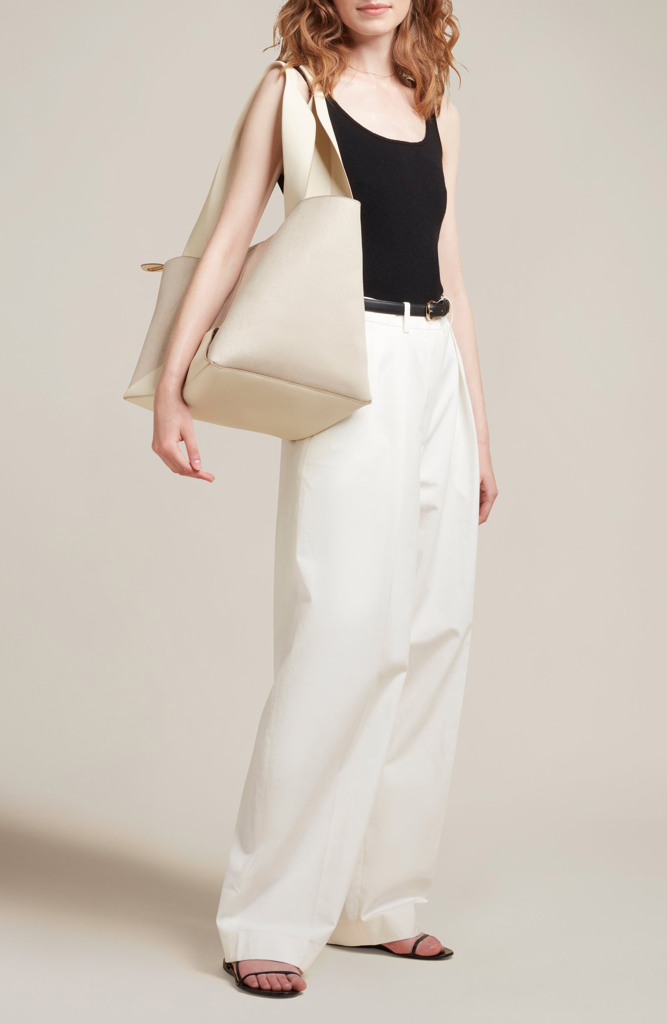 Métier London Market Canvas & Leather Tote, Alternate, color, 