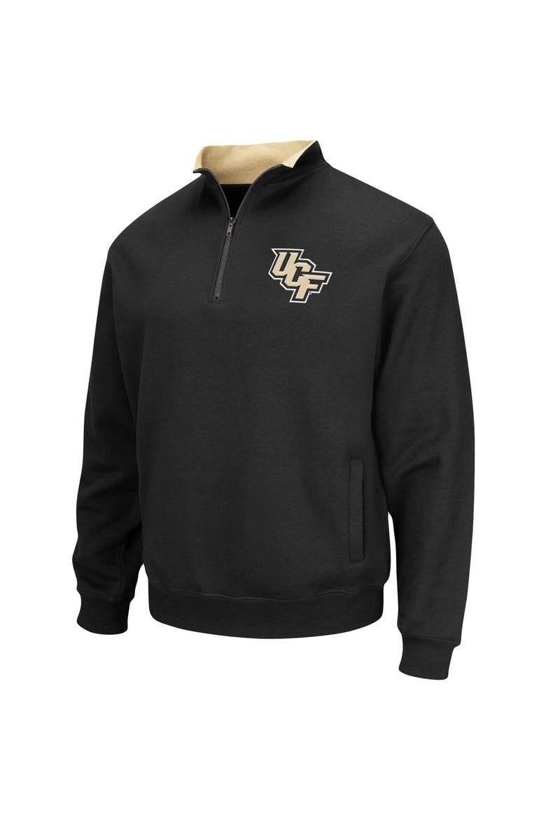 Men's Colosseum Black UCF Knights Tortugas Logo Quarter-Zip Pullover Jacket, Alternate, color, Black