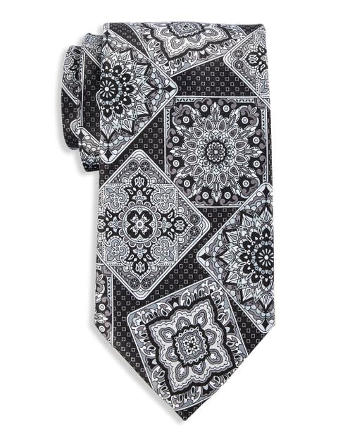 Big & Tall Abstract Printed Tie
