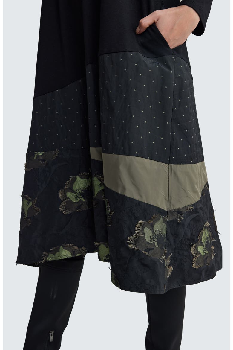 Vaila Sculptural Midi Dress, Alternate, color, Olive