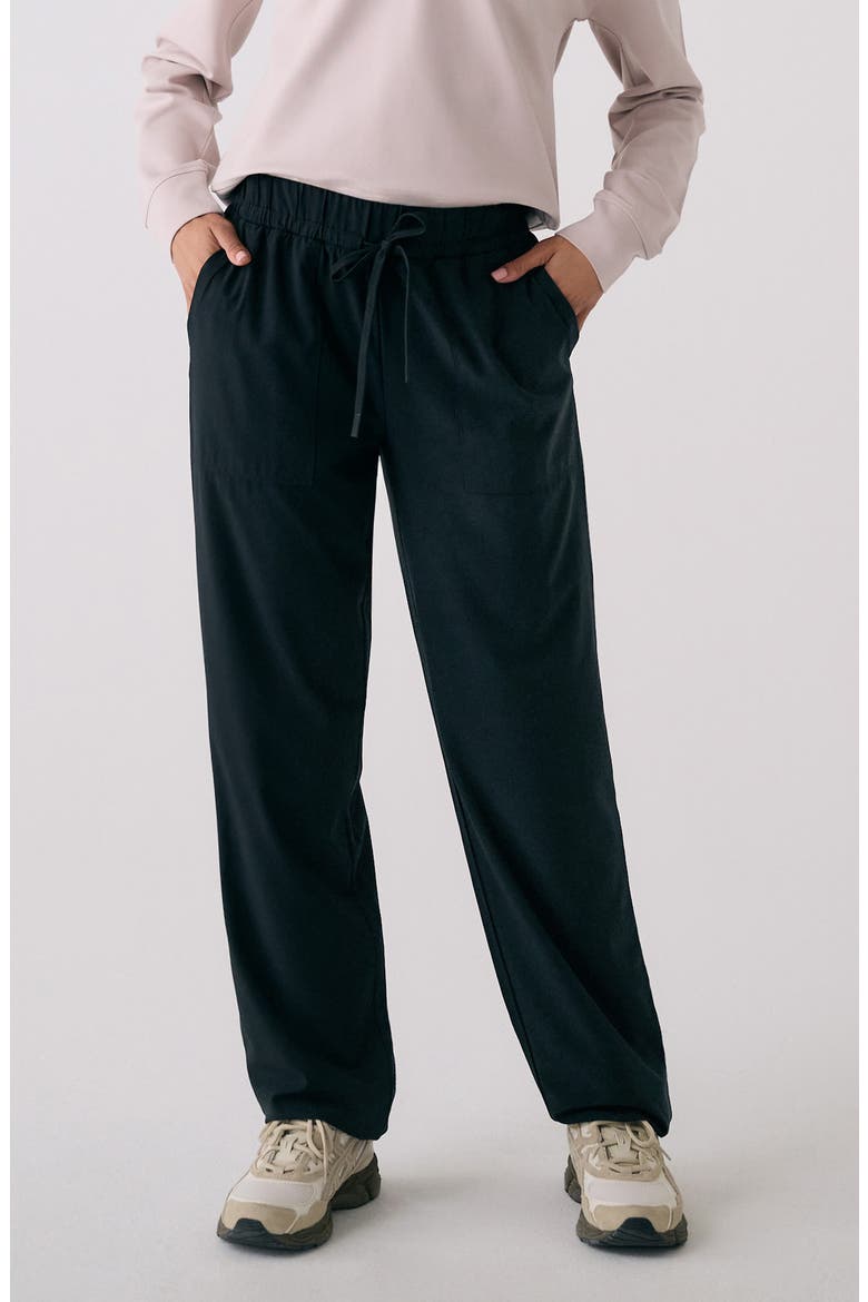 Olivie Straight Leg Pants, Main, color, BLACK