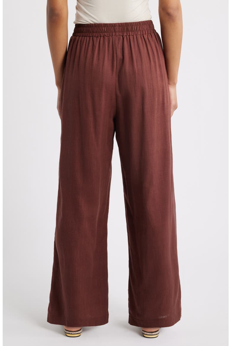 Dalton Cotton & Linen Pants, Alternate, color, BROWN CREAM